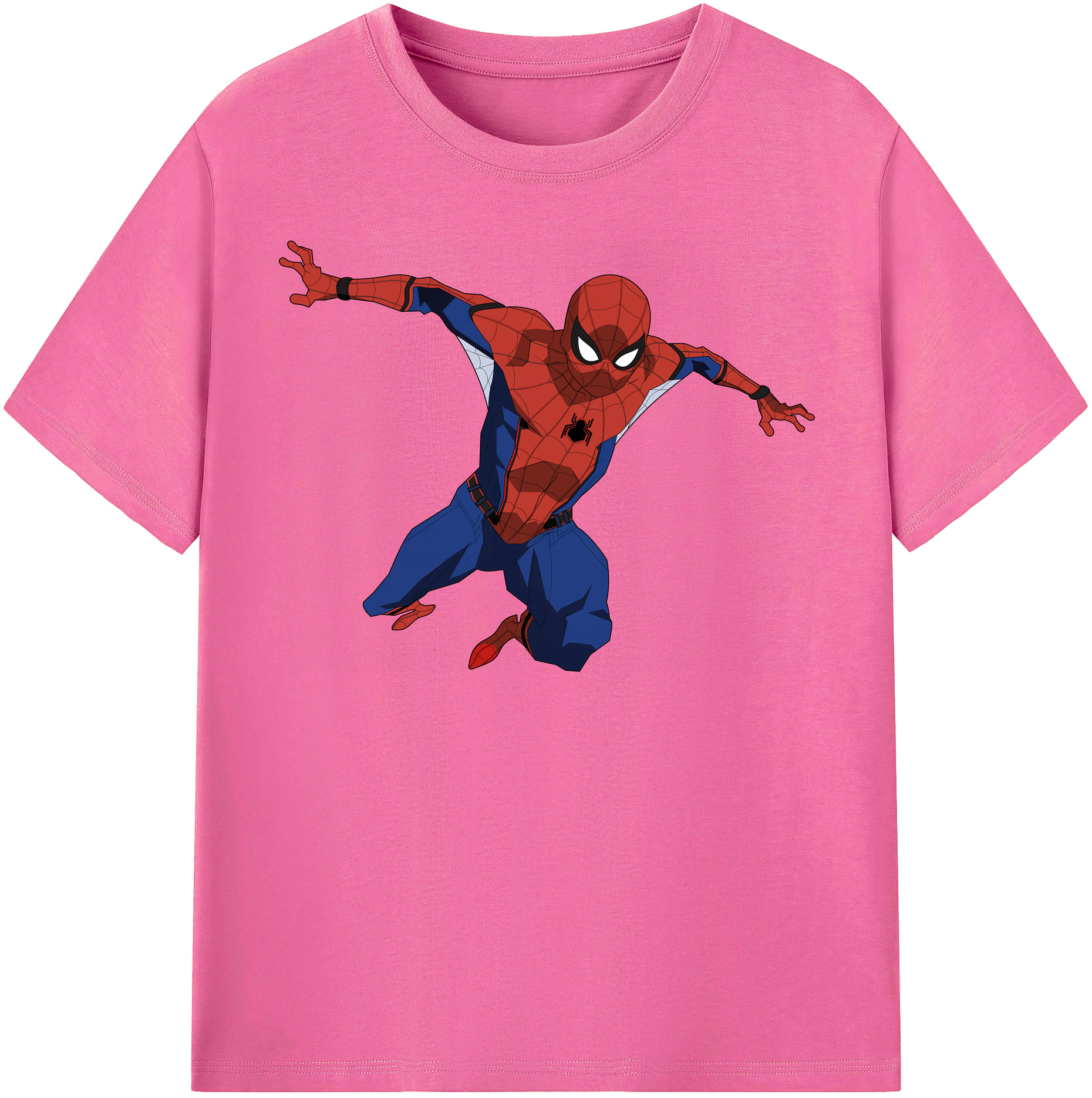 （画像用） Spider Man スパイダーマン レディースカジュアルプリントTシャツ（綿100％）